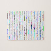 Steden van het wereldtekstontwerp II-puzzel Legpuzzel (Horizontaal)