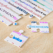 Steden van het wereldtekstontwerp II-puzzel Legpuzzel (Zijkant)