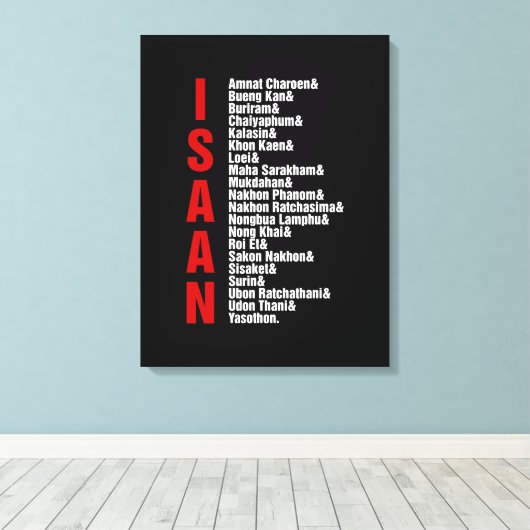 Steden van Isaan, Thailand Canvas Afdruk (Insitu (Houten vloer))