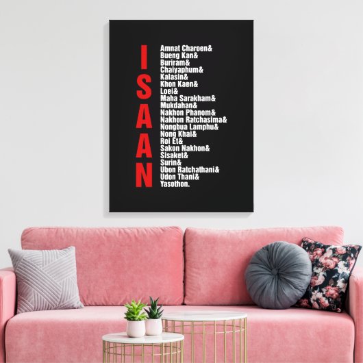 Steden van Isaan, Thailand Canvas Afdruk (Insitu (Woonkamer))