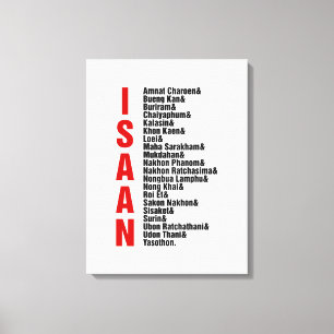 Steden van Isaan, Thailand Canvas Afdruk