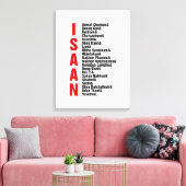 Steden van Isaan, Thailand Canvas Afdruk (Insitu (Woonkamer))