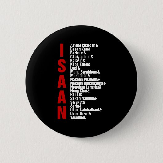 Steden van Isaan, Thailand Ronde Button 5,7 Cm (Voorkant)