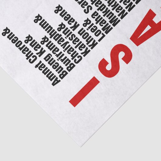 Steden van Isaan, Thailand Tissuepapier (Detail)