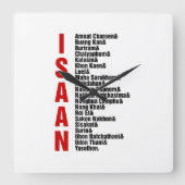 Steden van Isaan, Thailand Vierkante Klok (Voorkant)