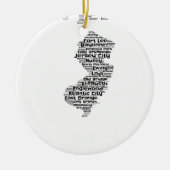 Steden van New Jersey Keramisch Ornament (Voorkant)