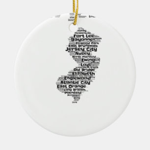 Steden van New Jersey Keramisch Ornament