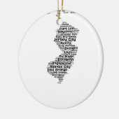 Steden van New Jersey Keramisch Ornament (Links)