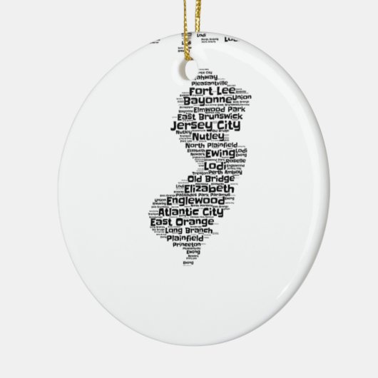 Steden van New Jersey Keramisch Ornament (Links)