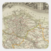 Steden Vierkante Sticker (Voorkant)