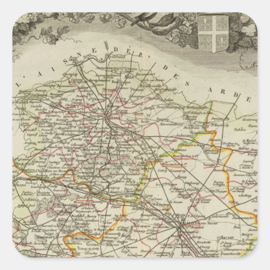 Steden Vierkante Sticker (Voorkant)