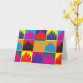 Stedenbouw Pop Art Kaart (Gele Bloem)