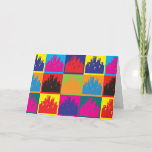 Stedenbouw Pop Art Kaart