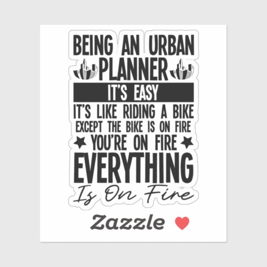 Stedenbouwkundige Zijn Is Makkelijk Sticker (Vel)