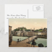 Stedenbrug, Salzburg, Oostenrijks-Hongaarse zeldza Briefkaart (Voorkant / Achterkant)