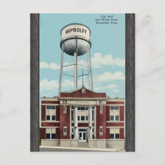 Stedenhuis en watertank Humboldt, Tena, Briefkaart (Voorkant)