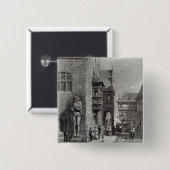 Stedenhuis, Halberstadt Vierkante Button 5,1 Cm (Voorkant /achterkant)