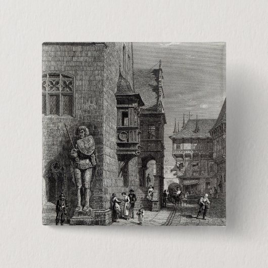 Stedenhuis, Halberstadt Vierkante Button 5,1 Cm (Voorkant)
