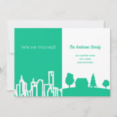 Stedenland groene, witte, bewegende aankondiging (Voorkant)