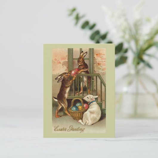 Stedenpaasbundels met Lamb-Vintage Feestdagenkaart (Staand voorkant)