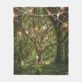 Stedenpaddenstoelen met gekanaliseerde bossen fleece deken (Voorkant)