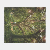 Stedenpaddenstoelen met gekanaliseerde bossen fleece deken (Voorkant (Horizontaal))