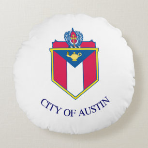 Stedenvlag Austin (Texas) Rond Kussen