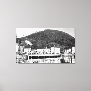 Stedman Street Bridge en Deer Mountain, Canvas Afdruk