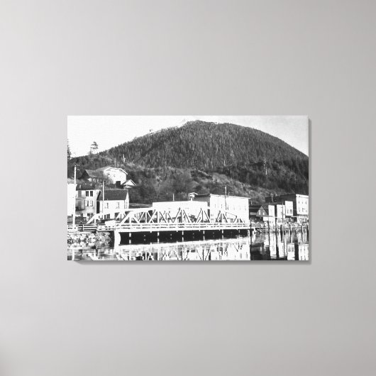 Stedman Street Bridge en Deer Mountain, Canvas Afdruk (Voorkant)