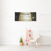 steeds meer | Betoverd bos Amber bruiloft Welkom Spandoek (Insitu)