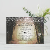 steeds meer | Betoverd bos amber Vrijgezellenfeest Kaart (Staand voorkant)