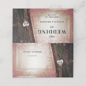 steeds meer | Betoverd bos | Roze tabelnummer Plaatskaartje (Buitenkant ongevouwen)