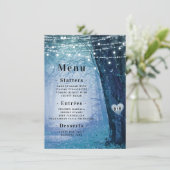 steeds meer | Betoverd sprookjesbos | Blauw diner Menu (Staand voorkant)