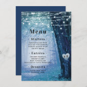 steeds meer | Betoverd sprookjesbos | Blauw diner Menu (Voorkant / Achterkant)