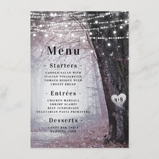 steeds meer | Betoverd sprookjesbos | Mauve Dinner Menu (Voorkant)