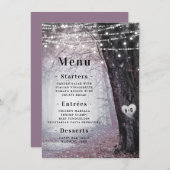 steeds meer | Betoverd sprookjesbos | Mauve Dinner Menu (Voorkant / Achterkant)