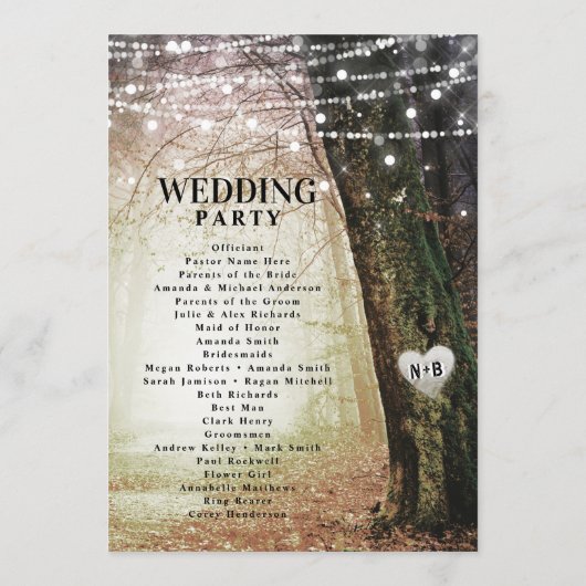 steeds meer | Betoverde Fairy Forest Amber Ceremon Programmakaart (Achterkant)