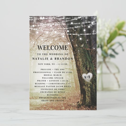 steeds meer | Betoverde Fairy Forest Amber Ceremon Programmakaart (Staand voorkant)