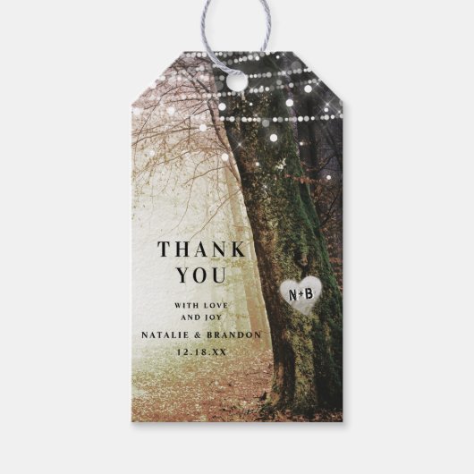 steeds meer | Betoverde Fairy Forest Amber Dank u Cadeaulabel (Voorkant)