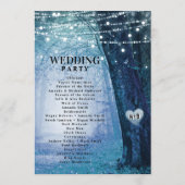steeds meer | Betoverde Fairy Forest Blue Ceremony Programmakaart (Achterkant)
