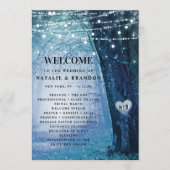 steeds meer | Betoverde Fairy Forest Blue Ceremony Programmakaart (Voorkant)