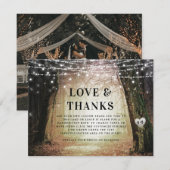 steeds meer | Betoverde Fairy Forest Liefde en Bed Bedankkaart (Voorkant / Achterkant)