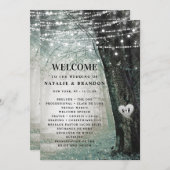 steeds meer | Betoverde Fairy Forest Moss Ceremoni Programmakaart (Voorkant / Achterkant)