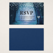 steeds meer | Betoverde Forest Blue RSVP Insert-Ka Visitekaartje (Voorkant /achterkant)