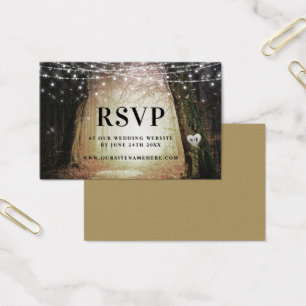 steeds meer   Betoverde Forest Gold RSVP Insert-Ka Visitekaartje