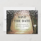 steeds meer | Enchanted Forest Amber Save the Date Magnetische Uitnodiging (Voorkant)
