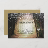 steeds meer | Enchanted Forest Wedding Directions Informatiekaartje (Voorkant / Achterkant)