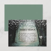 steeds meer | Enchanted Forest Wedding Directions Informatiekaartje (Voorkant / Achterkant)
