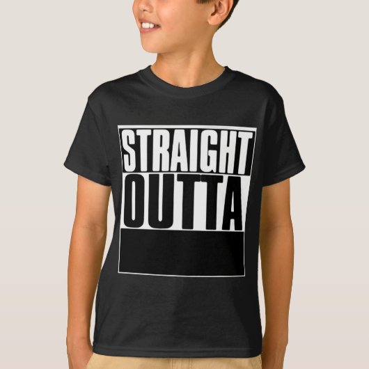 STEEDS OUTTA CUSTOM JOUW TEKST HIER T-SHIRT (Voorkant)