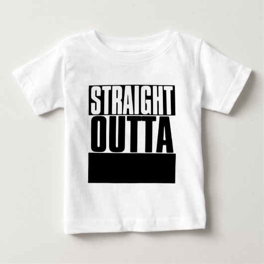 STEEDS OUTTA CUSTOM JOUW TEKST HIER T-SHIRT (Voorkant)